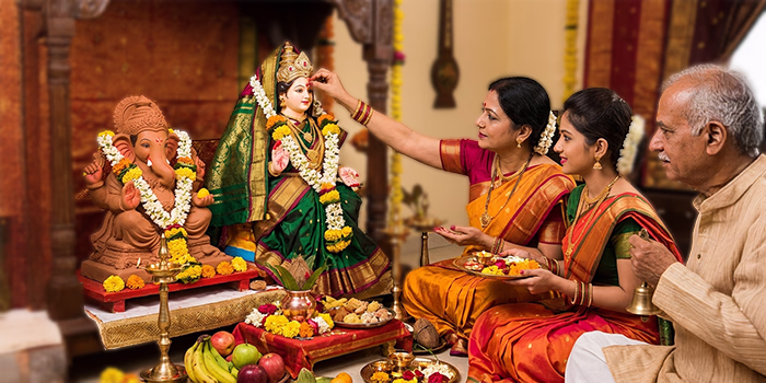 Ganesh and Gauri Pujan