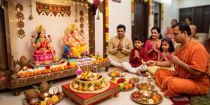 Lakshmi-Ganesh Birthday Puja