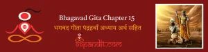 Bhagavad Gita Chapter 15: भगवद गीता पंद्रहवाँ अध्याय अर्थ सहित