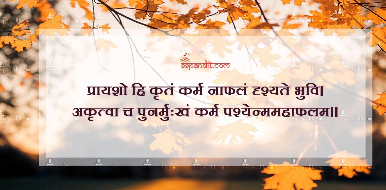Sanskrit Quotes on Karma