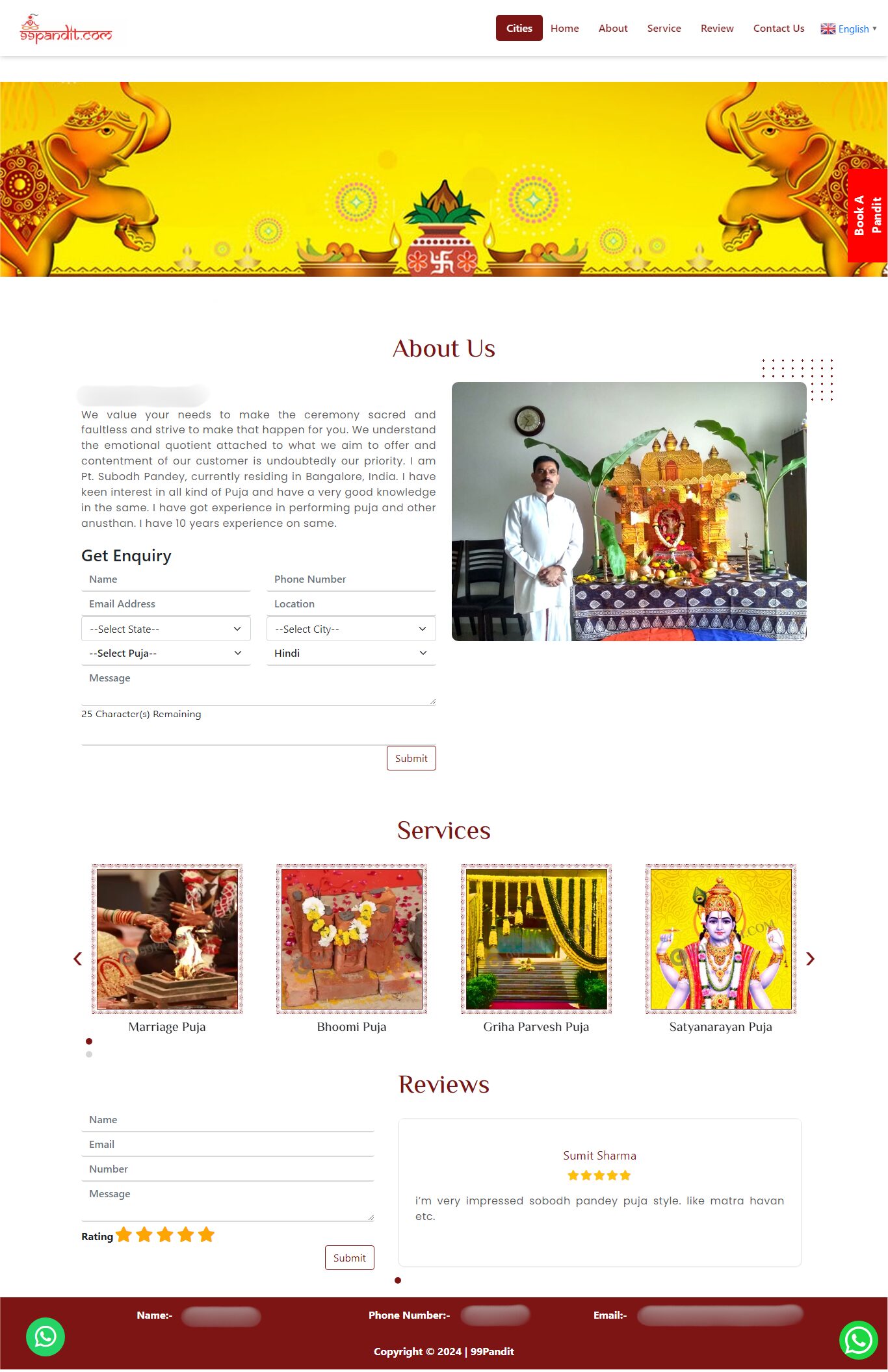 Free Pandit Registration Website