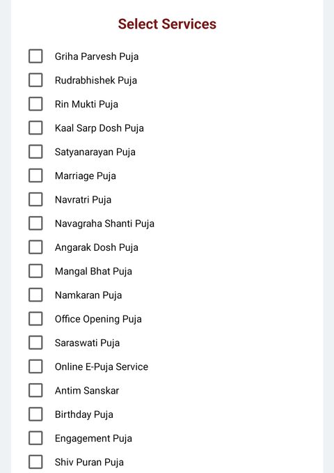Pandit Profile Update Puja Services