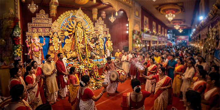 Elaborate Durga Puja Celebrations