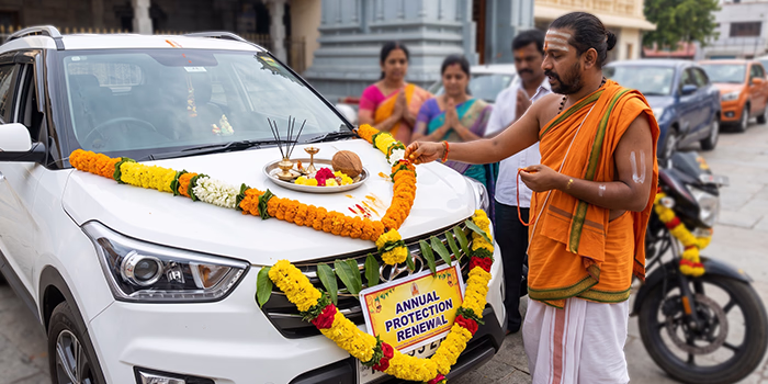 Vahana Raksha Puja (Annual Protection Renewal)