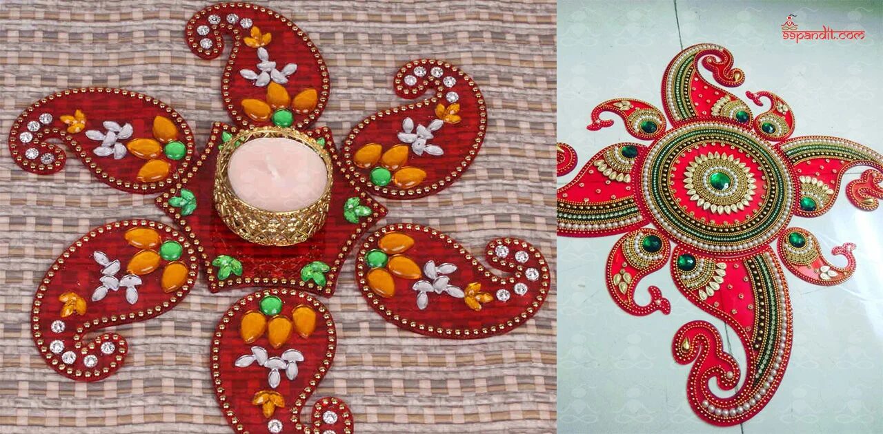 Artificial Rangoli Beautiful Diwali Rangoli
