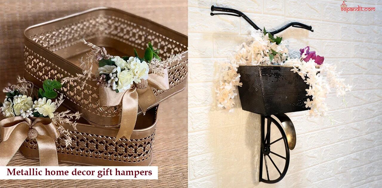 Metallic Home Decor Gift Hampers Corporate Diwali Gifts for Employees