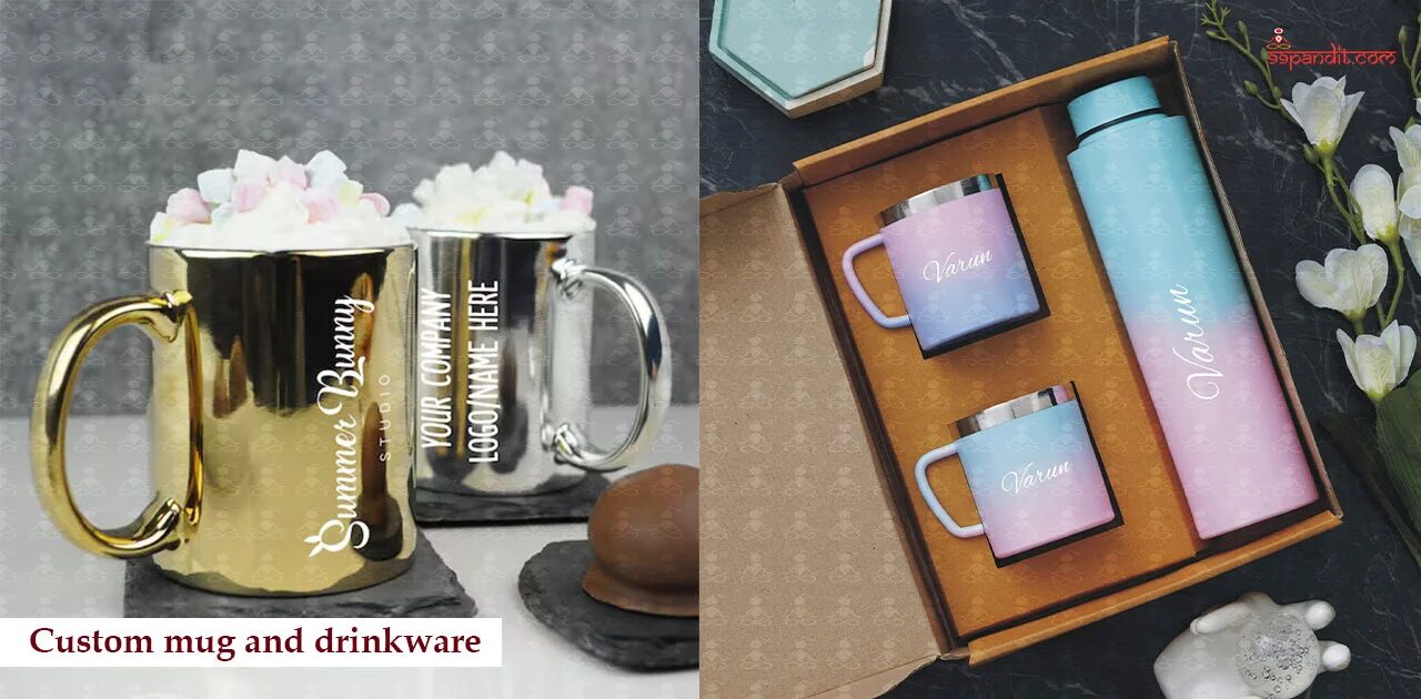 Custom Mug and Drinkware Useful Diwali Gifts for Employees