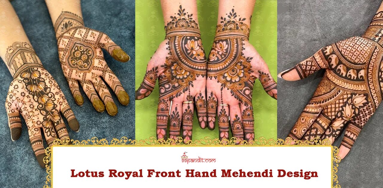 Lotus Royal Front Hand Mehndi Design Royal Front Hand Mehndi Design
