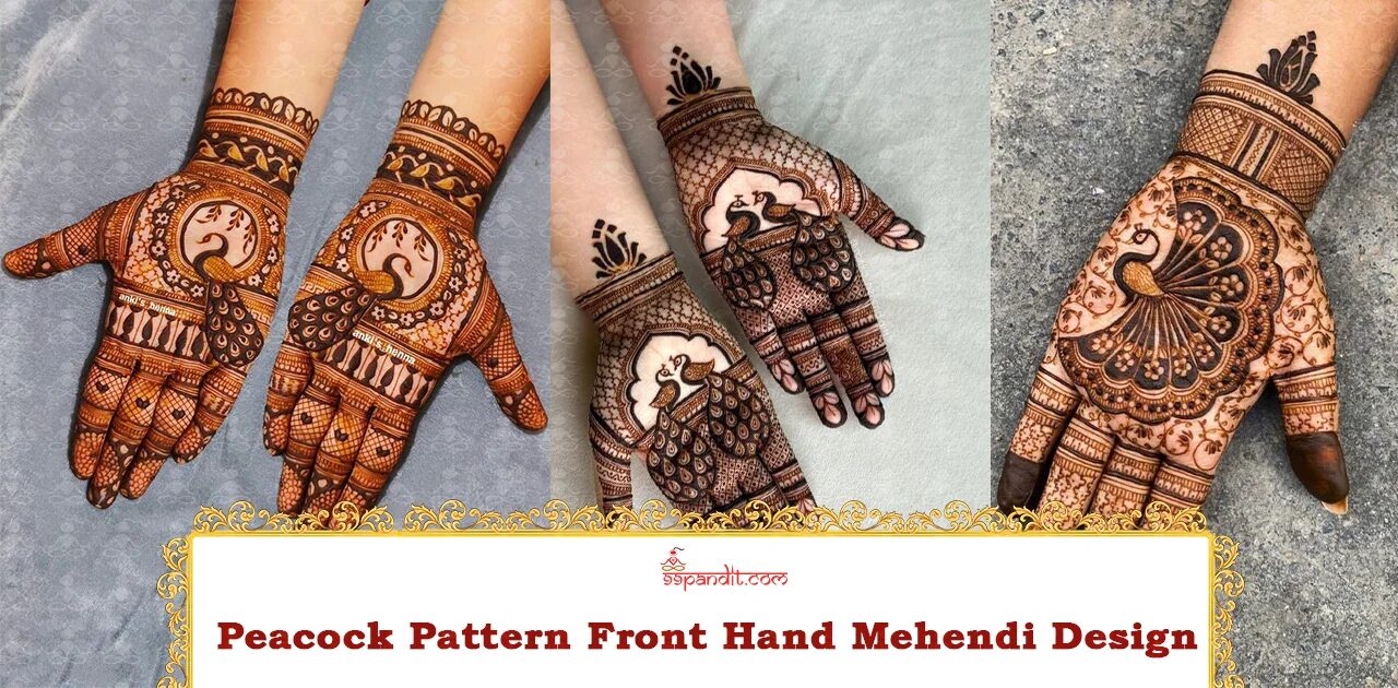 Peacock Pattern Front Hand Mehndi Design Royal Front Hand Mehndi Design