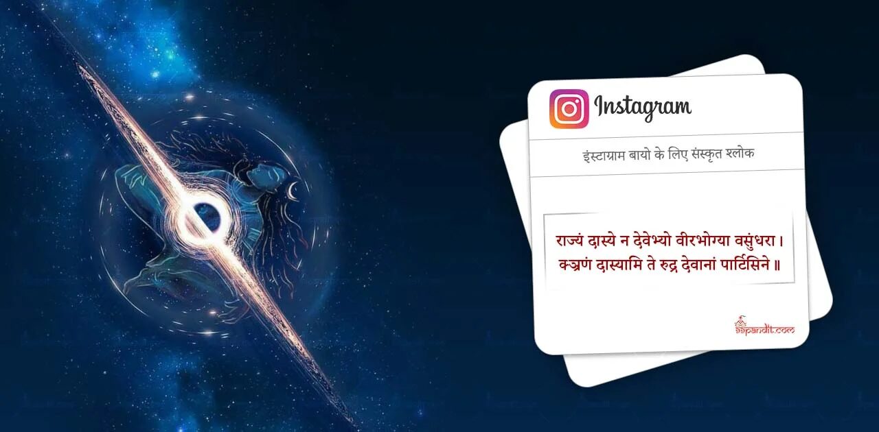 Sanskrit Shlok for Social Media Bio