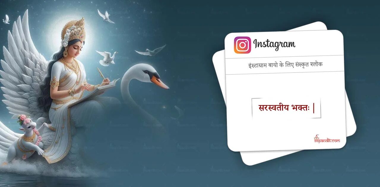 Instagram Sanskrit bio for Literature Lovers