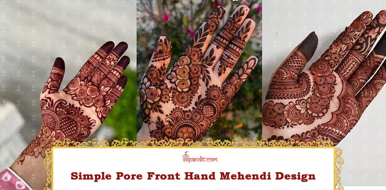 Simple Pore Front Hand Mehndi Design Front Hand Mehndi Design