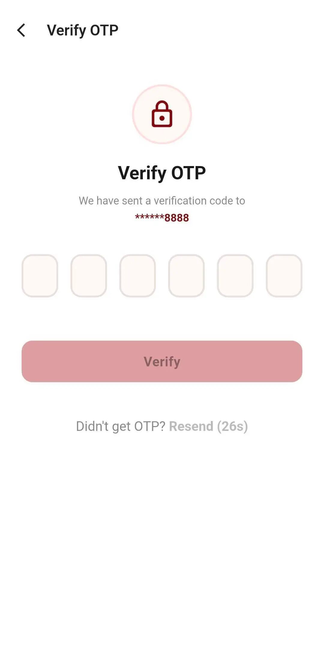 Verify OTP for login