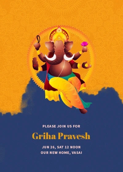 Housewarming Invitation Card: GruhaPravesam Invitation