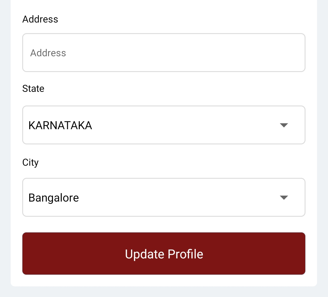 Pandit Profile Update Address